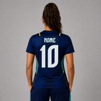 Camiseta Brasil Jesus Azul Feminino