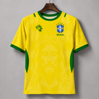 Camiseta Brasil Jesus Amarela Infantil