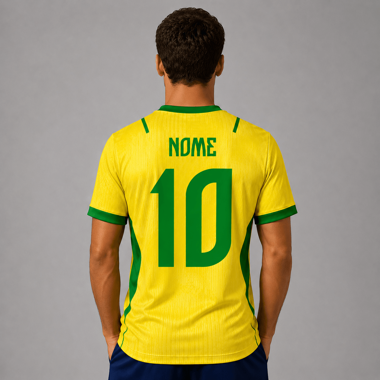 Camiseta Brasil Jesus Amarela Masculina