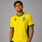 Camiseta Brasil Jesus Amarela Masculina