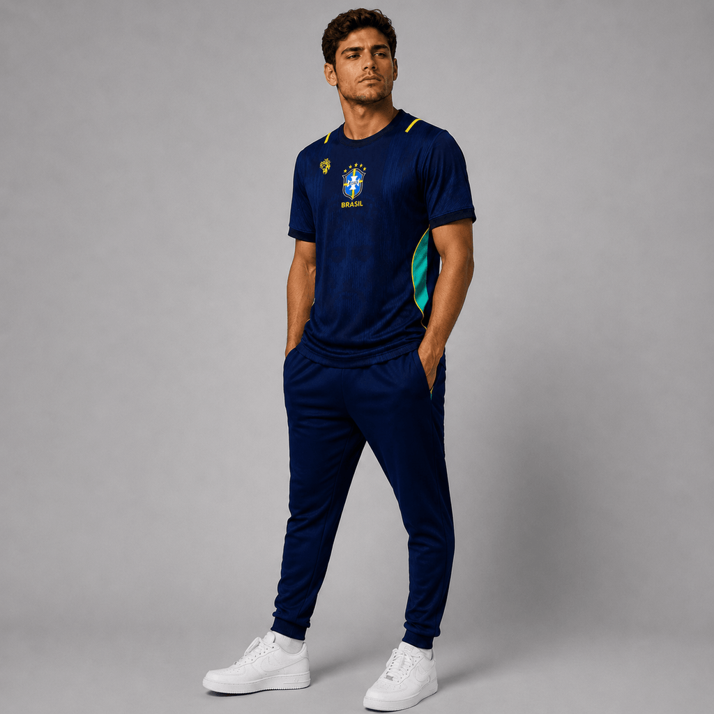 Camiseta Brasil Jesus Azul Masculina