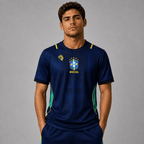Camiseta Brasil Jesus Azul Masculina
