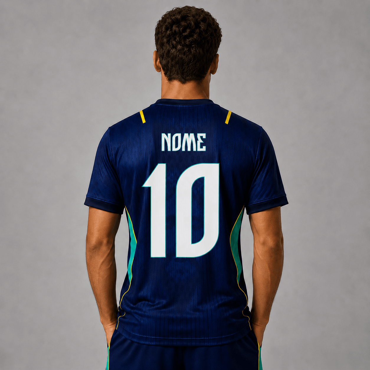 Camiseta Brasil Jesus Azul Masculina