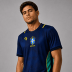 Camiseta Brasil Jesus Azul Masculina