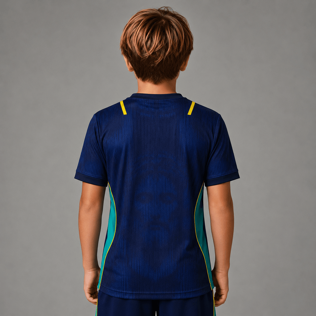 Camiseta Brasil Jesus Azul Infantil
