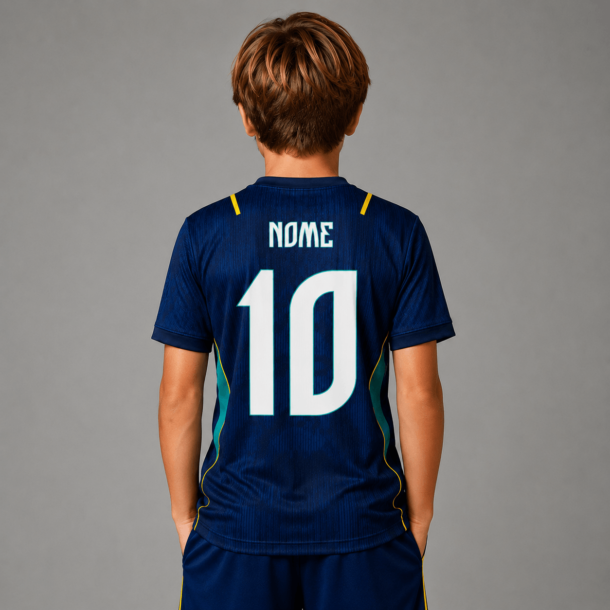 Camiseta Brasil Jesus Azul Infantil