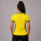 Camiseta Brasil Jesus Amarela Feminino