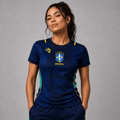 Camiseta Brasil Jesus Azul Feminino